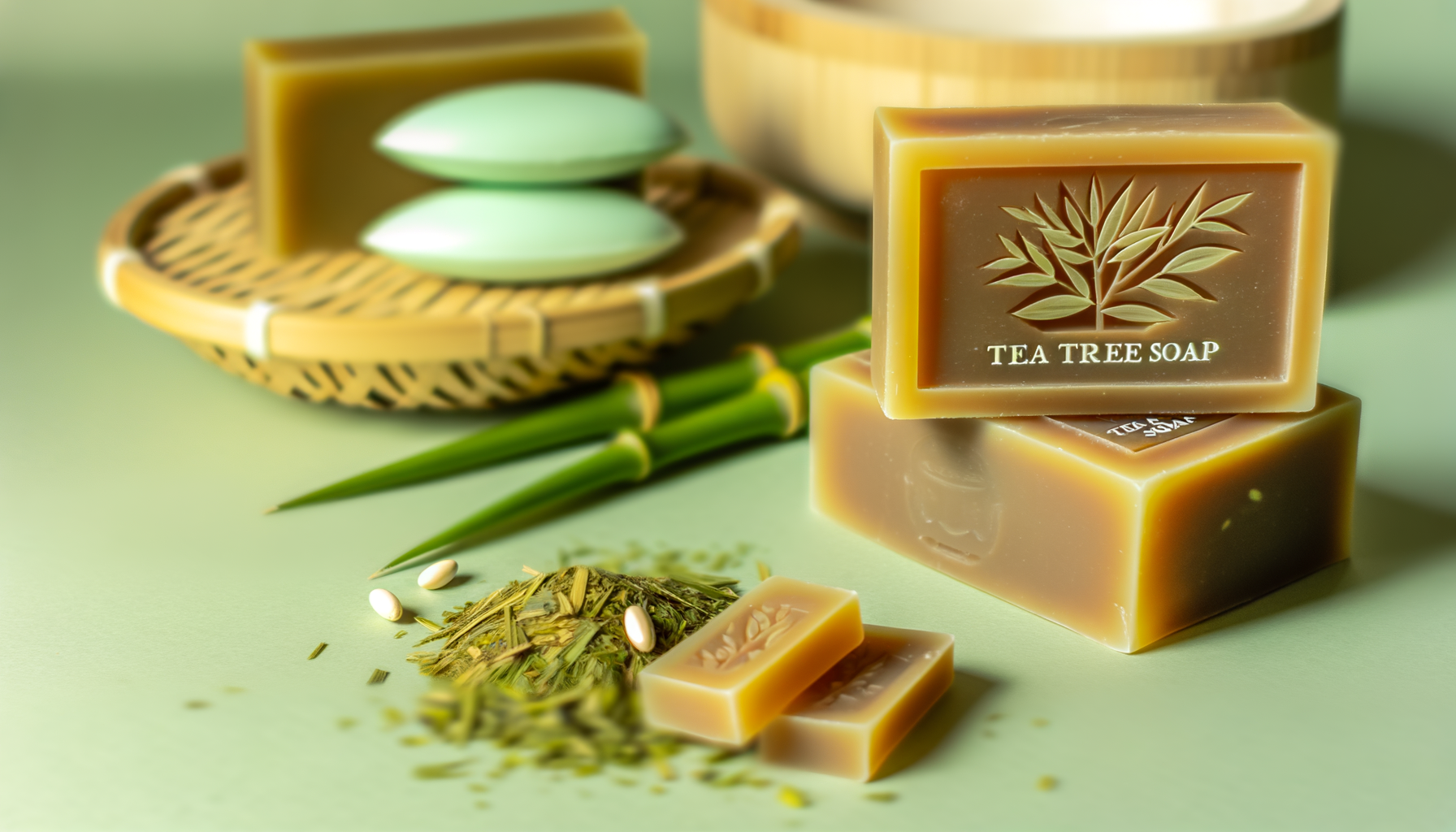 An image illustrating Tea Tree Soap Benefits: A Natural Remedy for Acne and Skin Irritation