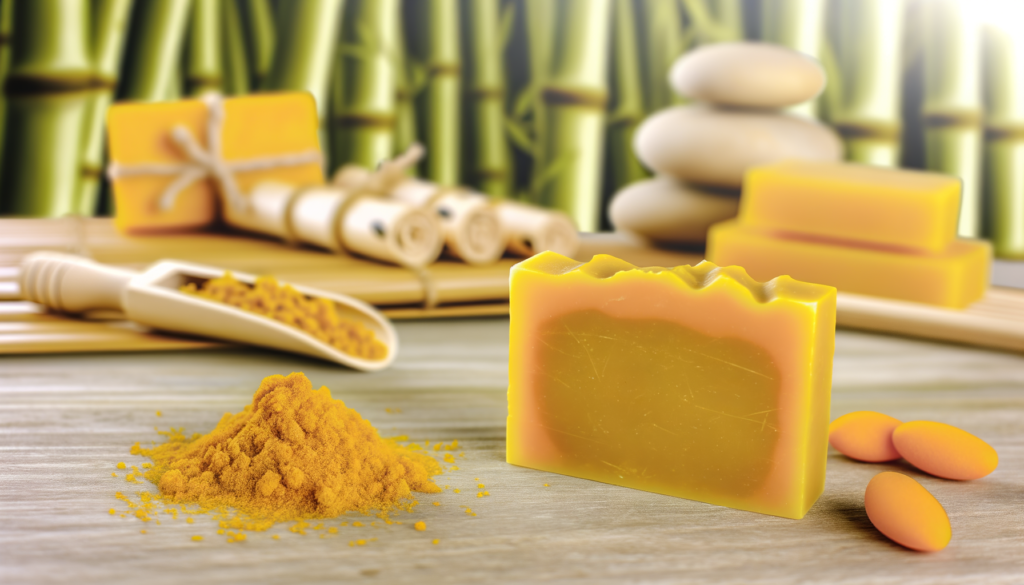 An image illustrating Turmeric Soap Benefits: How It Helps Brighten and Heal Your Skin