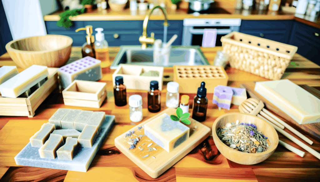 An image illustrating DIY Organic Soap: How to Make Your Own Natural Soap at Home